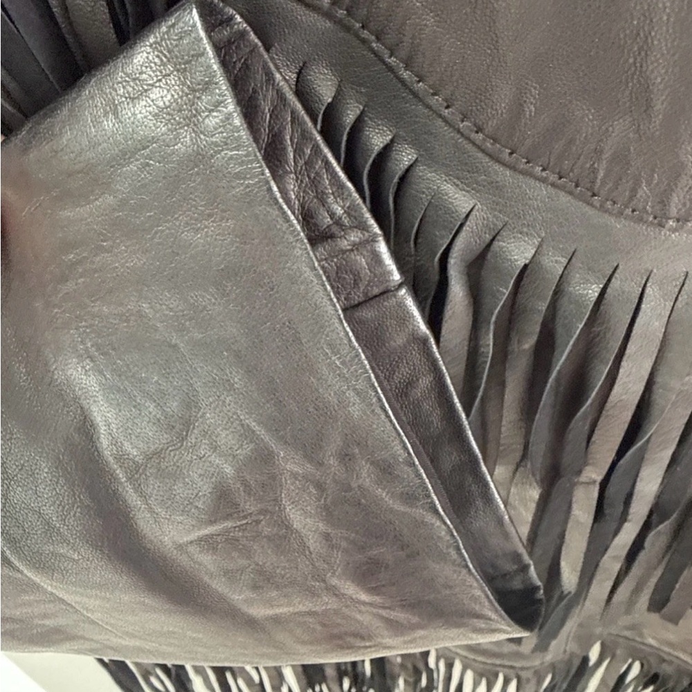 Vintage Spell Fringe Lambskin Jacket. M/L - Picture 11 of 12